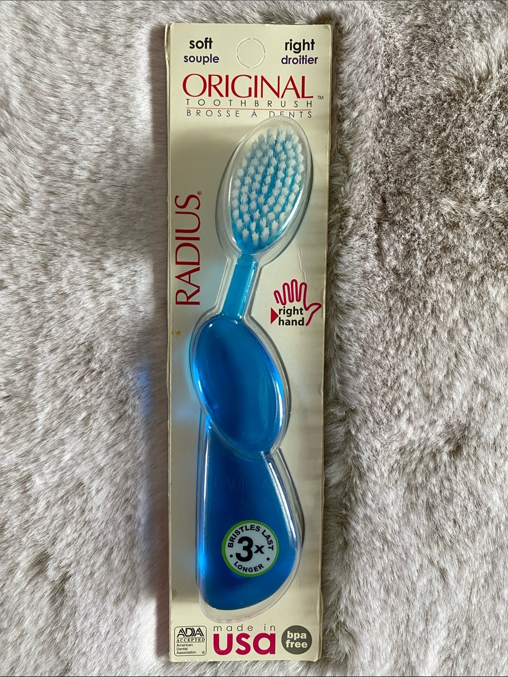 Radius Original Right-Hand Soft Toothbrush - Blue